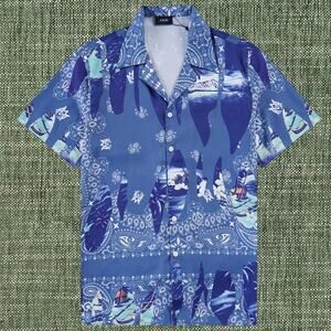 AMIRI Men's Blue Short Sleeve